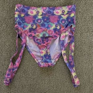 M/L floral rave bottoms